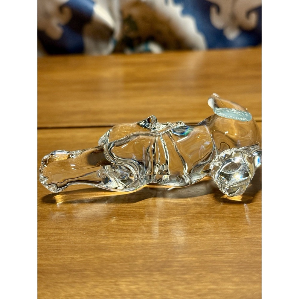 VTG Lenox Crystal /Glass Cat Miniature Figurine - 3.75" H With Sticker - Picture 7 of 10